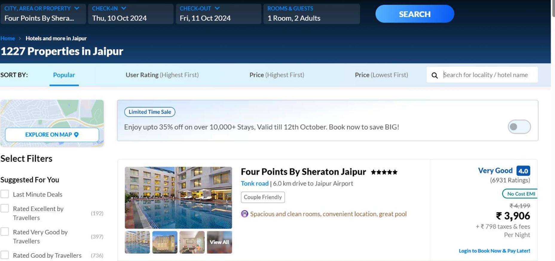 Four Points By Sheraton Jaipur, City Square Chambre photo
